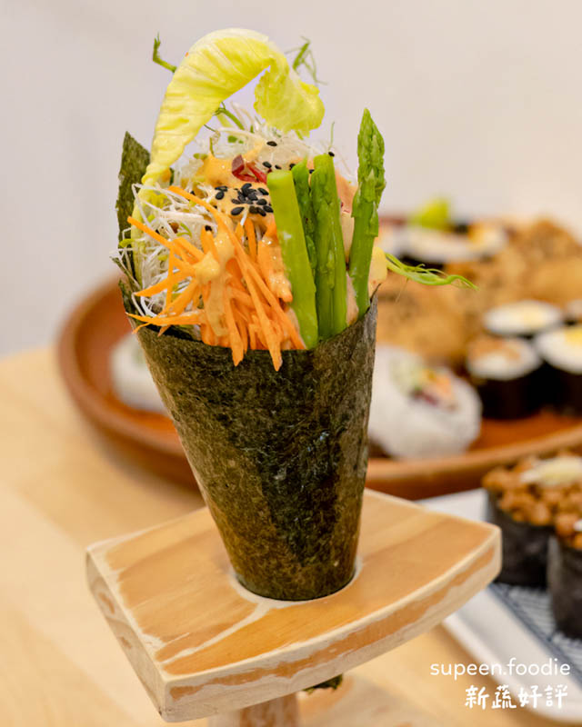 台中壽司 - 蔬壽司 - 素食壽司 蘆筍蔬手捲